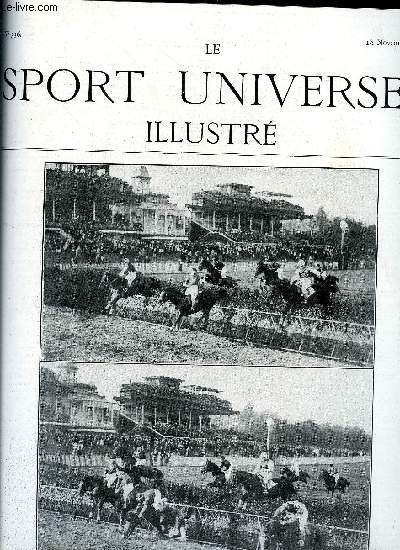 LE SPORT UNIVERSEL ILLUSTRE N 536 - Les achats d'talons anglo-arabes a Toulouse, Ecuries et garages en bton arm, L'levage en France et a l'tranger - le haras de Lioubitchew, Ce qu'taient les courses d'obstacles en 1840 -Le steeple-chase d'Avranches