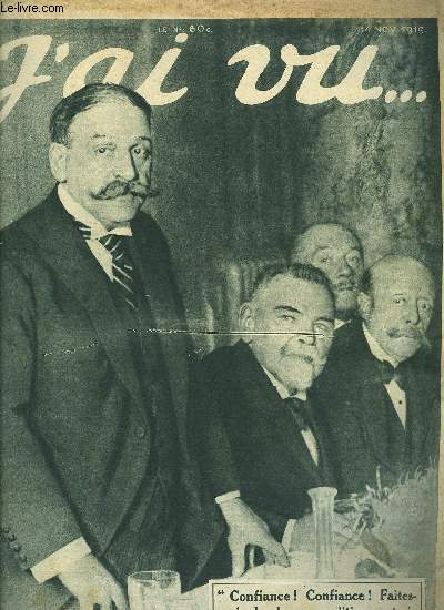 J'AI VU N 229 - Voici le cinquantenaire du canal de Suez, Carpentier intime, La folie du jour : le dancing, La chasse au tigre, Les femmes au thatre, M. Clemenceau a Strasbourg, Le plerinage littraire, L'Angleterre dclare la guerre a ses quarante