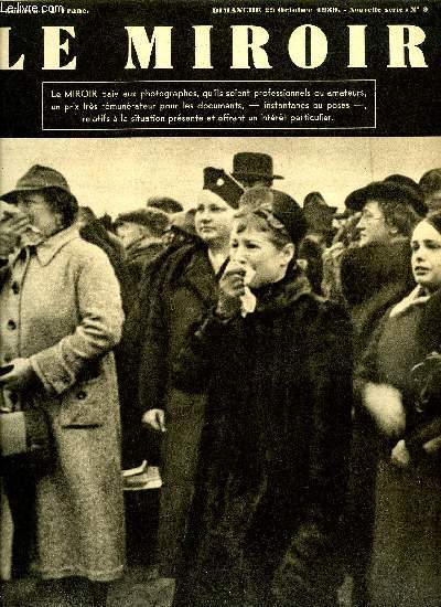 LE MIROIR DES SPORTS N 9 - Hitler a voulu cela, Le 15 mars 1939, Hitler a hiss le pavillon noir au pirate, avec la tte de mort et les tibias croiss, Entente cordiale, Georges Guynemer hros lgendaire, Vingt trois ans aprs, L'pilogue d'un combat