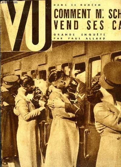 VU N 393 - Gloire dans l'oeil, Une grande enqute de Vu, Comment M. Schneider vend ses canons par Paul Allard, Tempte sur les cotes, au secour des naufrags, Victime inconnue de la crise - l'embaumeur, Nuages sur le pacifique par Ida Treat