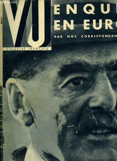 VU N 549 - De Berchtesgaden a Downing street, Enqute en Europe, la voix des peuples a prague et au pays sudte par Pierre Dariste, A Londres par Fernand Moulier, A Berlin par Pierre Gurin, Vu et entendu au ministre de la guerre, Au son du jazz