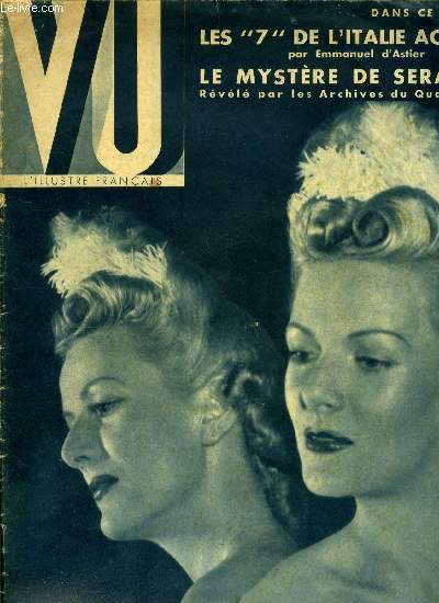 VU N 590 - Les secrets de la valise diplomatique par Pascal Copeau, Les ftes du tricentenaire de Racine, le prsident Lebrun se rend aux Granges, Les sept de l'Italie actuelle par Emmanuel d'Astier, Et les Goncourt votent, Le mystre de Serajevo rvl