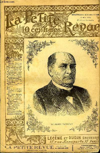 LA PETITE REVUE N 148 - Le prince Napolon par Ch. Norman, Thodore de Banville par P.R., 500.000 dollars de rcompense (suite) par Fernand Hue, Les courses de chevaux par Gaston Cerfberr, L'exposition de Chicago en 1893 par P.B., La joie fait peur