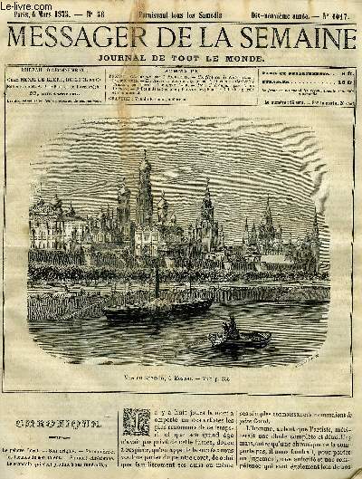 LE MESSAGER DE LA SEMAINE N 1017 - Confrences de Notre Dame, 2e confrence, En Russie, notes de voyage par A. Dupuis, Catherine Treize par Thrse Alphonse Karr, Dom Guranger par F. de Launay