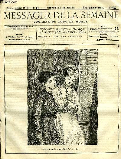LE MESSAGER DE LA SEMAINE N 1256 - Lettre de Mgr l'archevque de Paris, La Muette d'Orvault par Gabrielle d'Ethampes, Les droits de l'homme au moyen age par C. Barthelemy, La foudre par P. Maigre, Les bateaux et appareils de sauvetage