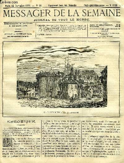 LE MESSAGER DE LA SEMAINE N 1262 - Victor Jacquemont par Marie Parr, La truffe par Maurice Gardot, La muette d'Orvault par Gabrielle d'Ethampes, La porte Guillaume a Chartres par Lucien d'Ansafray, Comment on peut-on augmenter le dbit d'une source