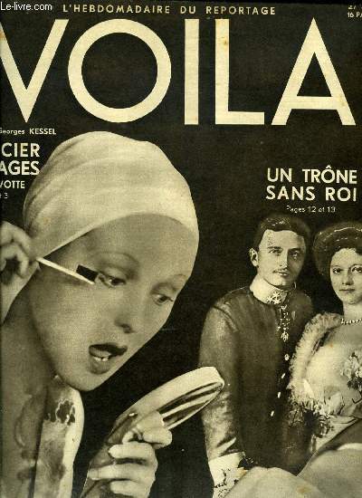 VOILA N 14 - Le sorcier des visages par Pierre Votte, La vigne rouge par Louis Latzarus, Quand Juan les pins rpte par Pierre Rocher, S.O.S. par Joseph Peyr, Ils ont dans 200 heures par Jean Barsac, Un trone sans roi, La cinquime race par Jean Masson