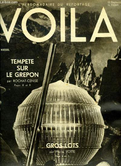 VOILA N 25 - Gros lots par Pierre Votte, Madame Tussaud et la belle endormie par Paul Gilson, Tempte sur le grpon par Rochat-Cenise, L'ouverture par Louis Latzarus, L'amour en t par Maurice Bedel, Ok par Jean Masson