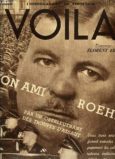 VOILA N 327 - Secrets - mon ami Roehm par Oberleutnant A.D., La nuit du directoire par Alain Laubreaux, La signature des astres par M.L. Sondaz, Casbah par Lucienne Favre, Merveilles de la mer
