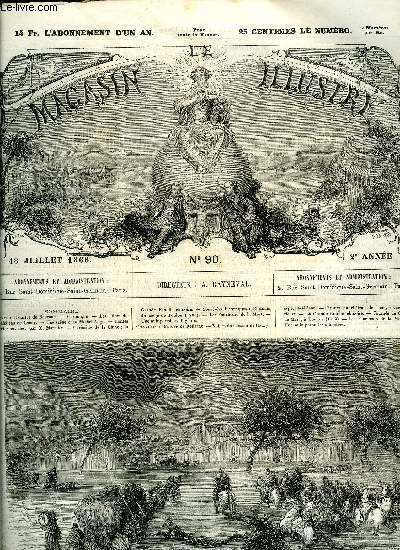 LE MAGASIN ILLUSTRE N 90 - Dsastre de Relizane par A. de C, Les ruines du chateau de Coucy, Une scne chez Michel Ange par L.B., Contes et nouvelles (suite) par X. Marmier, Curiosits de la Chine (suite), Souvenirs historiques par L. Foillogt