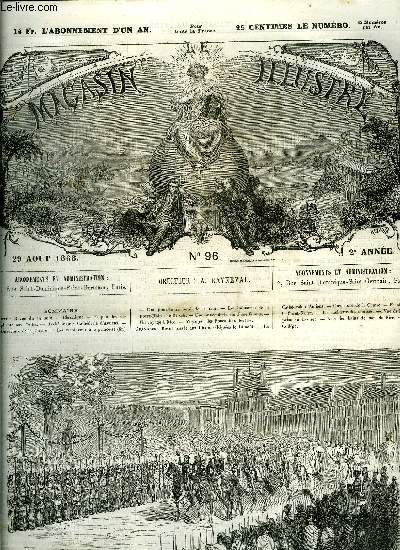 LE MAGASIN ILLUSTRE N 96 - Emploi des lphants aux Indes, Archologie - La cathdrale d'Amiens, Ouverture de la chasse, Les aventures d'une princesse par L. Bailleul, Une journe au bord de la mer par L. Bailleul, Les industries de la fort noire
