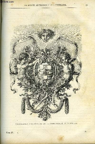 LE MUSEE ARTISTIQUE ET LITTERAIRE N 81 - Frontispice des statuts de la communaut de Saint-Luc, Les jetons et les armoires de l'acadmie royale de peinture et de sculpture par Surmay, Les tuileries au Snat par A.G., Salon de 1880 par A. Genevay