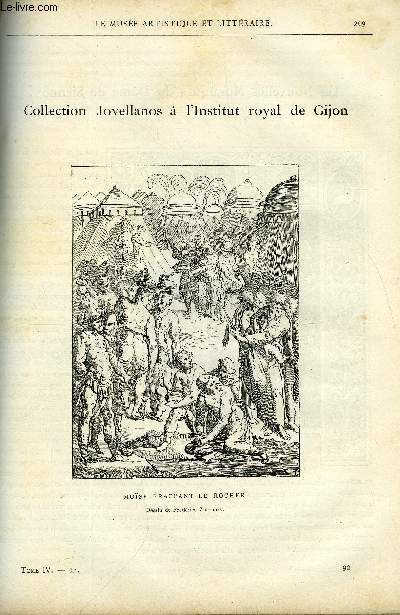 LE MUSEE ARTISTIQUE ET LITTERAIRE N 92 - Collection Jovellanos a l'institut royal de Gijon, Les nouvelles Mosaque du Dome de Sienne par Surmay, De l'influence gnrale de l'art sur l'industrie par E. Levasseur, Collection de dessins d'anciens Maitres