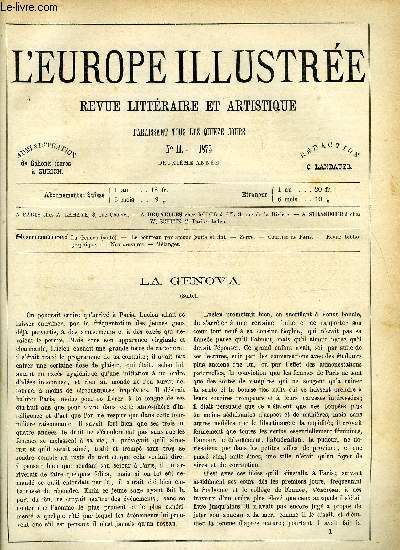 L'EUROPE ILLUSTREE N 11 - Le Genova (suite) par Emile Daclin, Le bourreau par amour (suite et fin) par H. Mareuge, Serge, Parisiana par H. Demare