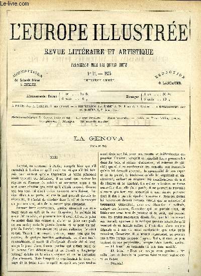 L'EUROPE ILLUSTREE N 14 - La genova (suite et fin) par Emile Daclin, Les deux tudiants, Pierre, Vue de Berlin par Charles Deslys, Les deux tourterelles, Les merveilles de l'Orient