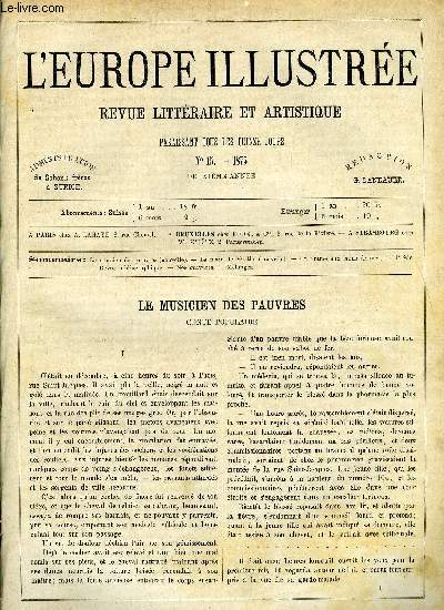 L'EUROPE ILLUSTREE N 15 - Le musicien des pauvres par Eugne Moret, La main de Marthe par Emile Richebourg, Un drame aux bains de mer par Edouard Didier, Le chateau par P. Brs