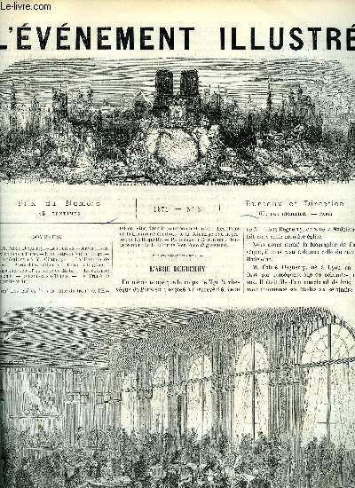 L'EVENEMENT ILLUSTRE N 8 - M. l'abb Deguerry, Les ruines, Arrestations et excutions a Paris, Une lettre de Victor Hugo, Les funrailles de M. Chaudey, La banque de France, Assemble nationale : discours du gnral Changarnier relatif au sige de Metz