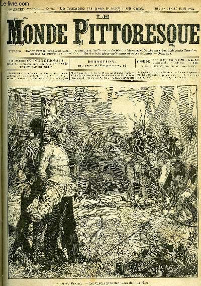 LE MONDE PITTORESQUE TOME TROISIEME N 76 - L'ile Maurice par Charles Canivet, Les arbres utiles - L'olivier par S, En Canot d'Ulm a Vienne (suite) par Marc Fournel, Le Bas-Niger (suite et fin) par Ed. Viard, Le roi des prairies par Lucien Biart