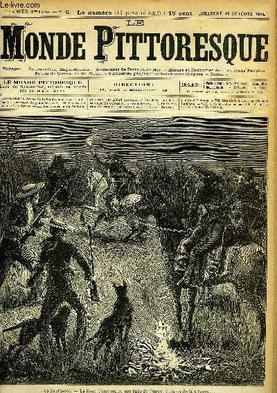 LE MONDE PITTORESQUE TOME QUATRIEME N 93 - Les tribulations d'un professeur de gymnase par S, Les pigeons, Les aventures du capitaine Corcoran (suite) par Alfred Assolant, Le Salteador (suite) par Gabriel Ferry, De l'adriatique au Danube (suite)