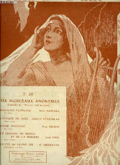 ALBUM MUSICA N 28 - Srnade franaise par Spiro Samara, Cantique de Nol par Adolf Stanislas, Danse ancienne par Paul Ruben, La lgende du prince et de la bergre par Jane Vieu, La vie au grand air par E. Deshayes