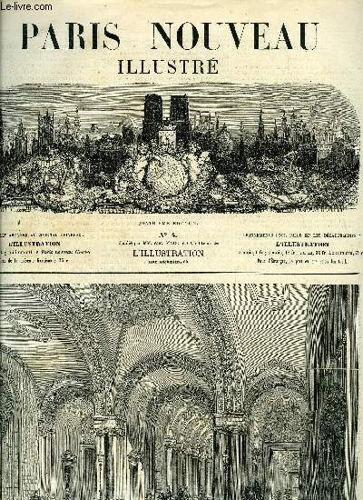 Paris nouveau illustr n 4 - Le Louvre, Son histoire et ses embellissements, Constructions modernes, Palais de l'Elyse, Madame de Pompadour, La duchesse de Bourbon, Joachim Murat, Alexandre et Wellington, Le prince Louis-Napolon, Agrandissements