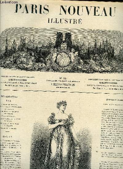 Paris nouveau illustr n 14 - Quartier de Chaillot, statue de l'impratrice Josphine, Les archives et le muse des archives de l'empire, L'asile Sainte Anne, La maison d'arrt de la garde nationale, Transformation de la place de l'Europe, L'glise