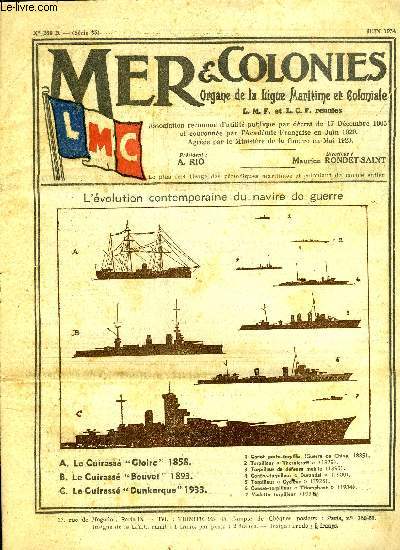 Mer & Colonies n 266 - La propagande franaise est dfaillante, L'empire Britannique dans le Pacifique par Somborn, La dfense des Flandres en 1914 par C.F. Lemonnier, Le sauvetage des sous-marins par Maurice Gerny, Le quatrime centenaire