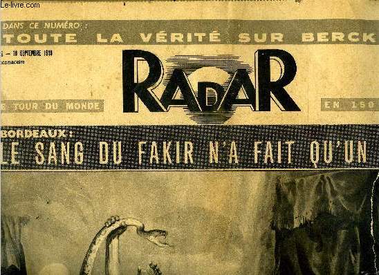 Radar n 32 - Bordeaux : le sang du fakir n'a fait qu'un tour, Urruty fait oublier Chiquito, Tabarin en deul : Gizella aux obsques de Sandrini, Le vrai drame de Berck : gurir, Les 130 tonnes du Brabazon ont quitt le sol, Mariemma a dans le Flamenco