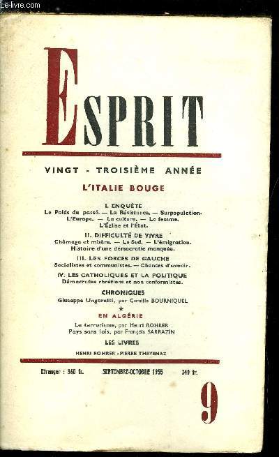 Esprit n 230-231 - L'Italie bouge - Le poids du pass, La rsistance, Surpopulation, L'Europe, La culture, La femme, L'glise et l'Etat, Difficult de vivre - Chomage et misre, Le Sud, L'migration, Histoire d'une dmocratie manque, Les forces