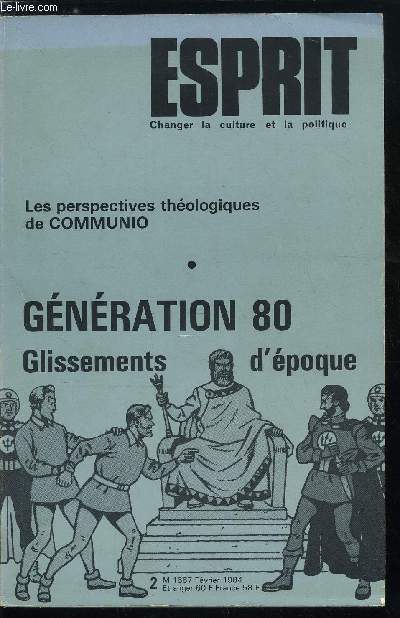 Esprit n 86 - Histoire d'une ngation par Guillaume Malaurie, Des rformes ! Quelles rformes ? par Paul Thibaud, La vraie valeur de M. Le Pen par Paul Thibaud, Autour de communio - Le mouvemnet Communio par Philippe Denis et Franois Xavier Huberlant