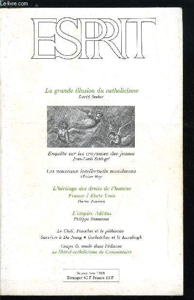Esprit n 142 - Les derniers jours de Pinochet ? par Alfred Stepan, Retour a Da-Nang par Joel Luguern, Paris au rythme de la musique turque par Gilles Andrieux et Jean Franois Bayart, L'empire Adidas par Philippe Simonnot, Croyances et savoirs religieux
