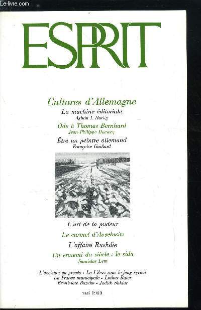 Esprit n 150 - Convergences europennes, Les versets sataniques - Premires leons par Jean Louis Schlegel, La justice oui ! La croisade non ! par Daniel Lindenberg, De l'Islam a l'Iran et retour par Olivier Roy, Vers l'aprs Khomeiny par Percy Kemp