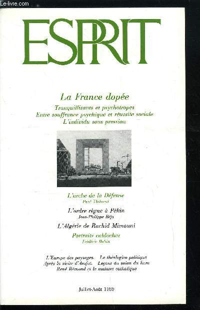 Esprit n 152-153 - Sortir du communisme, L'ordre rgne a Pkin par Jean Philippe Bja, Vers une Europe des paysages par Bernard Lassus, Portraits caldoches par Frdric Bobin, La socit dope ou le prix de la russite, L'conomie politique