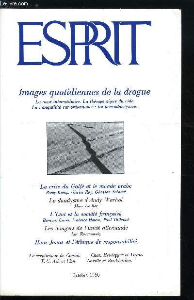 Esprit n 165 - Guerre et dmocratie, Andy Warhol : le dandysme aujourd'hui par Marc Le Bot, La leon de scepticisme de Citroen par Bujor Nedelcovici, Souvenir de Boukharine par Pierre Naville, Images quotidiennes de la drogue - Traverses contemporaines