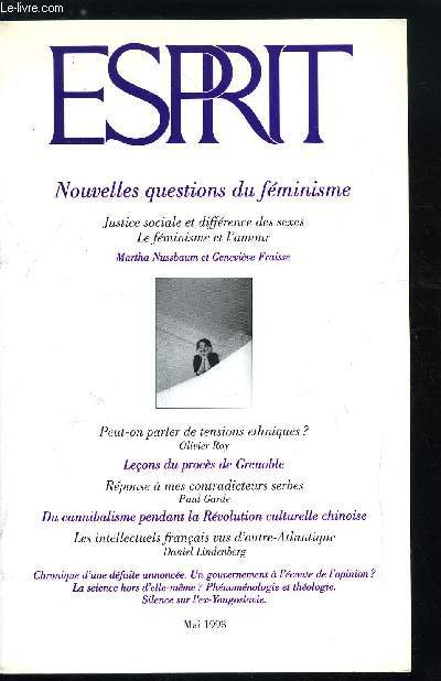 Esprit n 191 - A l'coute de l'opinion ? - Leons de procs par Jol Roman, Les dfenseurs de l'indfendable, rponse a mes contradicteurs serbes par Paul Garde, Les immigrs dans la ville, peut-on parler de tensions ethniques ? par Olivier Roy