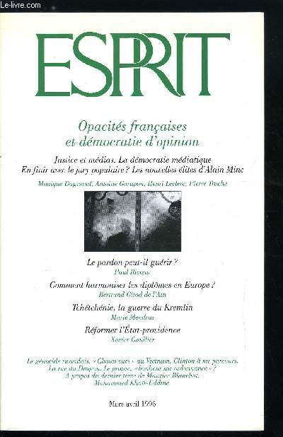 Esprit n 210 - Pas assez dure, la France de Lon ?, Opacits franaises et dmocratie d'opinion - Le juge et la presse par Pierre Truche, Justice et mdias : une alchimie douteuse par Antoine Garapon, Faut-il en finir avec le jury populaire ?