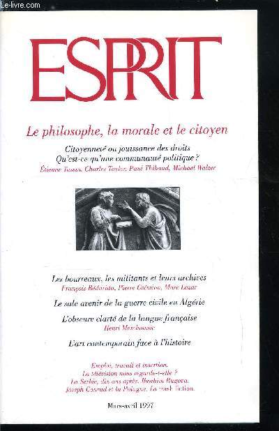 Esprit n 230-231 - Vers la mobilisation civique ?, Joseph Conrad vu par son biographe polonais, entretien d'Adrien le Bihan avec Zdzislaw Najder, Le sale venir de la guerre civile en Algrie par Olivier Mongin, Tunisie, le mirage de l'Etat fort