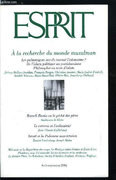 Esprit n 277 - Traquer les faits, Milosevic et la disparition des corps, Isral et la Palestine sous tension par Daniel Lindenberg et Joseph Mala, Plaidoyer pour l'Universit par Giovanni Busino, Le cerveau et l'ordinateur : une comparaison abusive