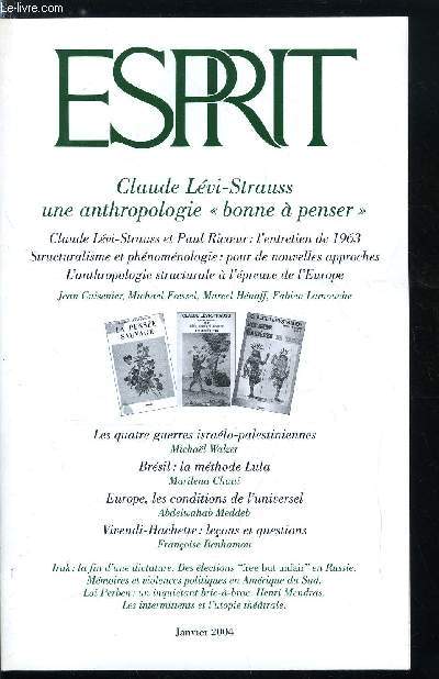 Esprit n 301 - L'esprit de la loi, Affirmation politique ou impuissance publique ?, Europe, les conditions de l'universel par Abdelwahab Meddeb, L'Europe et l'affaire allemande en 1989 par Jacques Delors, Les quatre guerres isralo-palestiniennes