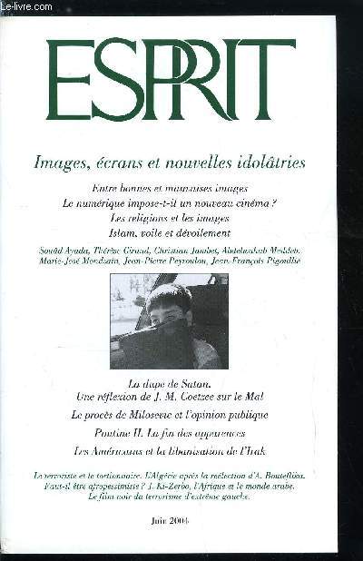 Esprit n 305 - Le terroriste et le tortionnaire, La dupe de Satan, sur le problme du Mal de J.M. Coetzee par Jacques Dewitte, Poutine II, la fin des apparences par Marie Mendras, Le procs Milosevic : une communication virtuelle par Joel Hubrecht