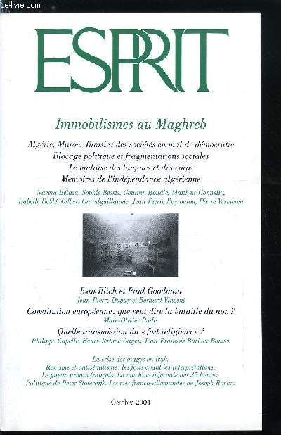 Esprit n 308 - D'Ali Al-Sistani a l'UOIF, quelle modration de l'islam ?, Constitution europenne : que veut dire la bataille du non ? par Marc Olivier Padis, Le ghetto urbain franais par Eric Maurin, La mdicalisation de la vie, mdecine et pouvoir