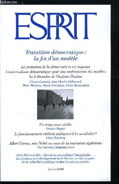 Esprit n 341 - Du dveloppement local a l'intret local ?, Un temps pour vieillir par Georges Baguet, Albert Camus, prix Nobel au coeur de la tourmente algrienne par Benjamin Stora, Albert Camus : un quilibre des contraires par Guy Samama, Mmoires