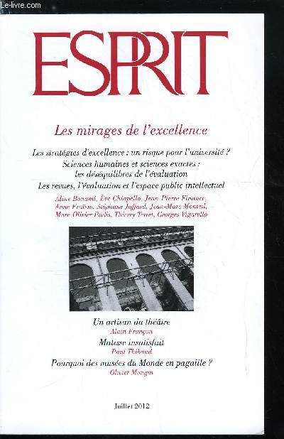 Esprit n 386 - De l'art de mieux gouverner a l'art de parler clairement, Fallait-il sauver le soldat Bayrou ? par Olivier Mongin, Pourquoi des muses du Monde en pagaille ? Le Louvre des sables a Abou Dhabi par O.M., Ecoles de commerce : la pression