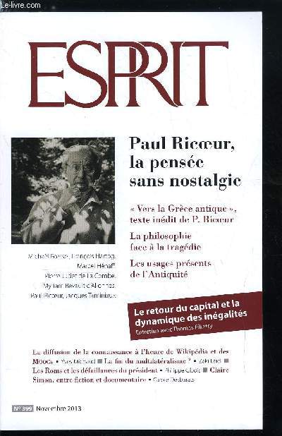 Esprit n 399 - La stigmatisation des Roms : une violence officielle calcule, Ne soyons pas dupes du soft power des rgimes autoritaires par Alice Bja, L'inflation sans bornes du patrimoine par Olivier Mongin, Les Roms et le silence du prsident