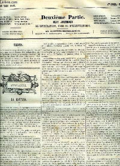 La semaine 4e anne n 11 - La Gaetana par Paul Foucher, Une pcheresse par Paul Fval, Histoire de la rvolution d'Italie en 1848 par Joseph Ricciardi, La violette par N.G. Bach, Margareth par Henry Murger