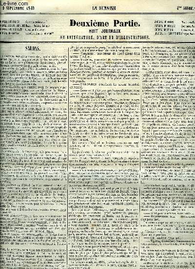 La semaine 4e anne n 36 - Les soupers du directoire par Jules de Saint Fli, Les meilleures intentions par Andr de Goy, Priez pour moi par Millevoye, Joaquim Marqus Lisboa