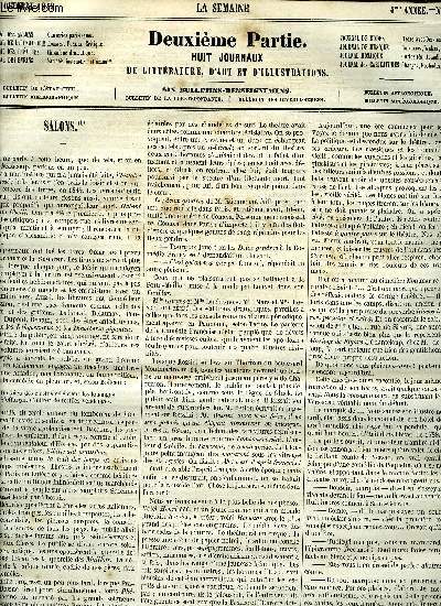 La semaine 4e anne n 40 - Mmoires du prince de Metternich, Les meilleures intentions par Andr de Goy, Desfontaines par Charles Nisard, Une visite a Charlot par Gustave Desnoiresterres