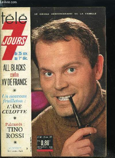 Tl 7 jours n 401 - B.B. chantera a pleines boucles, Claude Nicot et Barbara Somers relient leurs auteurs, Poly et Michel Boussion, pensionnaires a la mme cole, Sheila a l'heure de l'amour, La cure d'optimisme de Jacques Duby, Un derviche affirmait