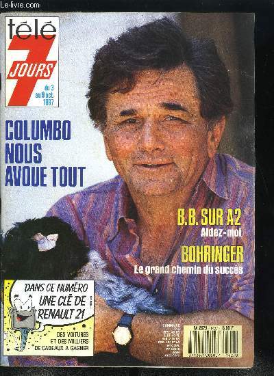 Tl 7 jours n 1427 - Columbo nous avoue tout, Sacha Distel fait la bombe, Richard Bohringer : sans ma famille je n'existe pas, Alain Souchon : j'ai t un peu le pre de mon frre