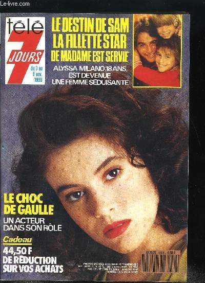 Tl 7 jours n 1588 - Marlon Brando, son plus mauvais role, Alyssa Milano, l'enfant est devenue femme, Juliette Grco son retour tendresse, Michel Leeb, ma fille veut jouer au thatre avec moi